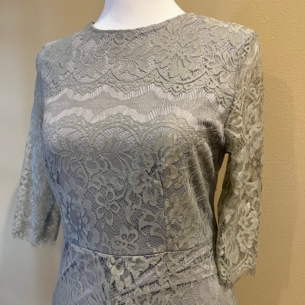 Lulu's Grey Lace overlay dress Size Medium